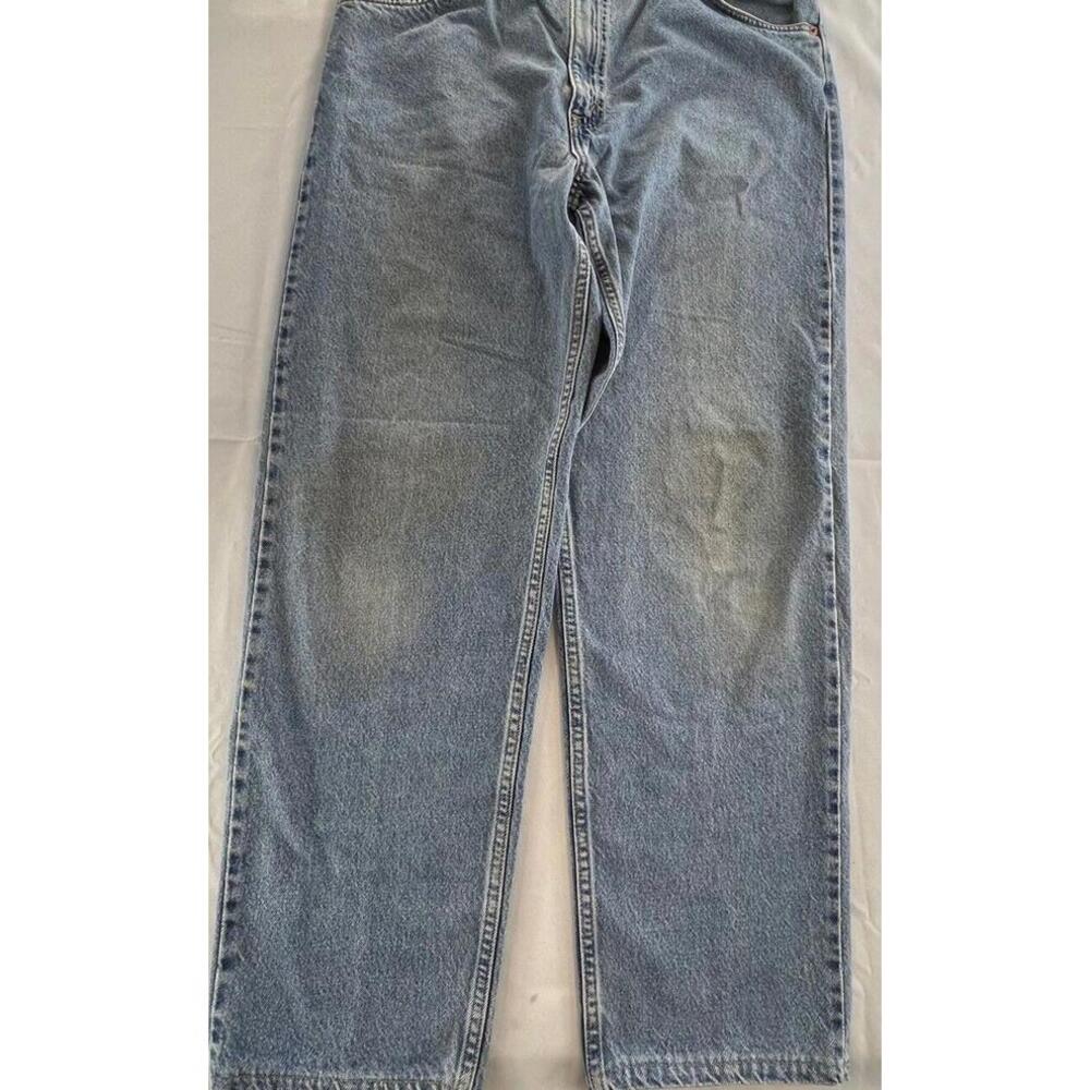 Vintage Levis Mens Light Blue Denim Relaxed Fit Straight Leg White Tab 38x31